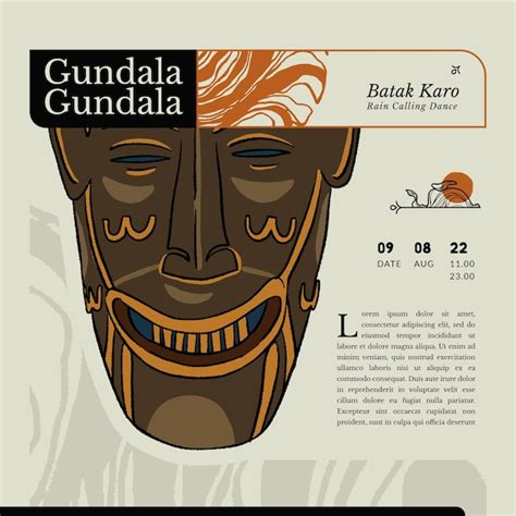 Premium Vector | Indonesia traditional mask called gundala gundala ...