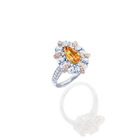 Gia Fancy Vivid Yellow Orange Colored Diamond Ring