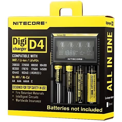 Chargeur accu D4 pour cigarette électronique Nitecore Cdiscount Au