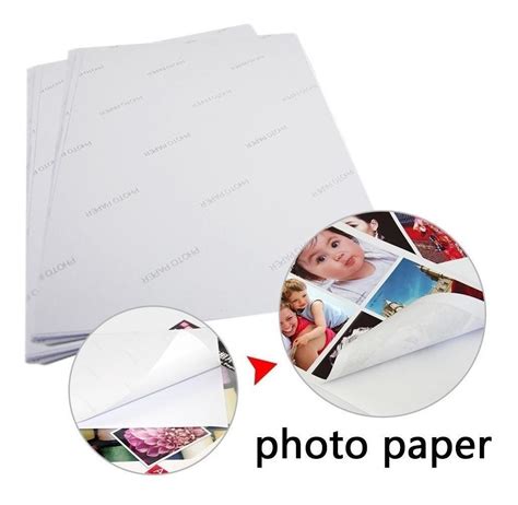 Papel Fotografico Brillante Adhesivo Stiker 50 Hojas Tam A4 Mercado Libre