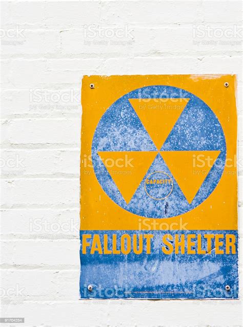 Nuclear Fallout Shelter Sign Stock Photo Download Image Now Antique