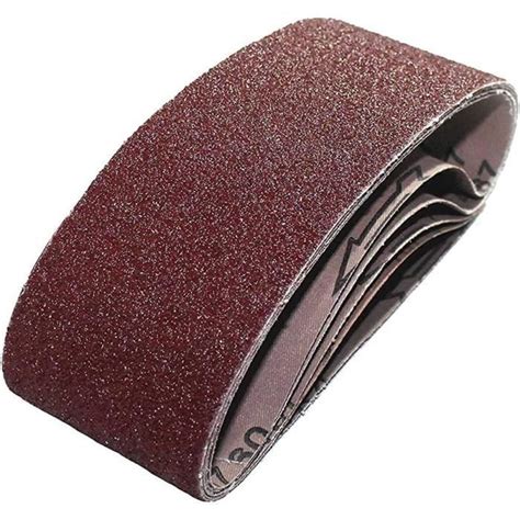 Lot de 10 bandes abrasives Pour ponceuse à bande 75 x 457 mm