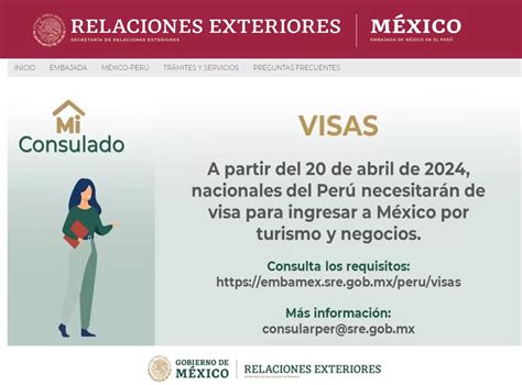 Visa Para México ¿cuáles Son Los Requisitos Para Peruanos Canal N