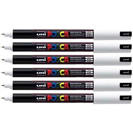 Uni POSCA PC 1MR Art Paint Marker Pens 0 7mm Black And White