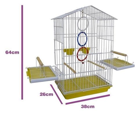 Gaiola Para Calopsita E Maritaca Mansa Luxo Cor Amarelo MadeiraMadeira