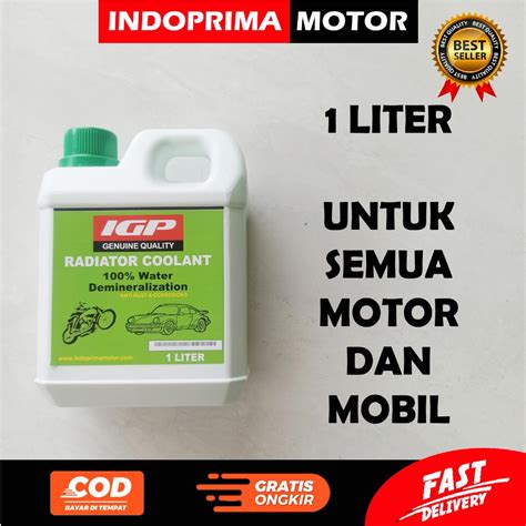 Jual IGP RADIATOR COOLANT HIJAU 1 LITER AIR RADIATOR WARNA HIJAU