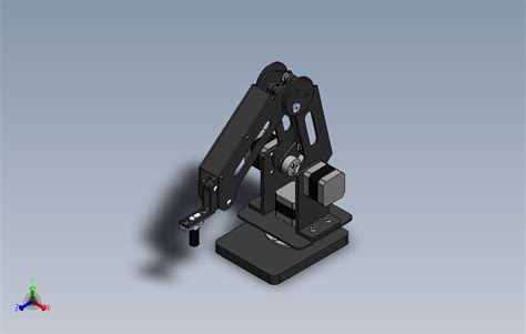 简易钣金结构三轴机械臂模型3d图纸solidworks附工程图 模型图纸下载 懒石网