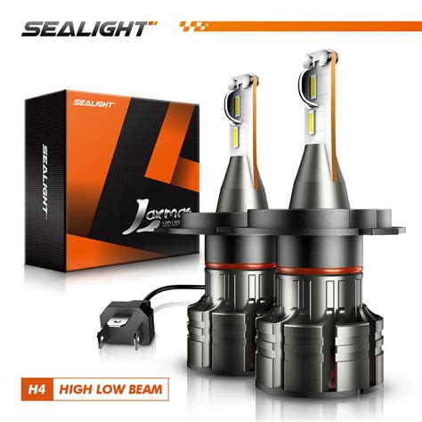 SEALIGHT H4 9003 Super White 24000LM Kit LED Headlight Bulbs High Low