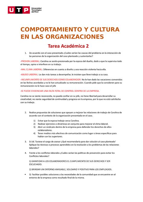 Comportamiento Y Cultura En Las Organizaciones Comportamiento Y