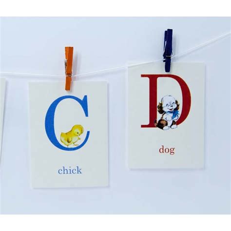 Baby ABC Alphabet Retro Style Flashcards 4x6 OR 5x7 Set of - Etsy