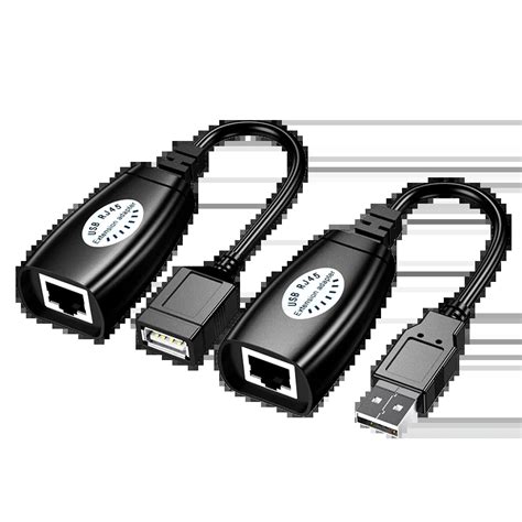 Pcs Usb To Rj Lan Cable Extension Adapter Extender Over Cat Rj