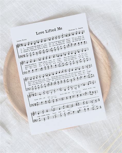 Love Lifted Me Printable Hymn Sheet Music Hymn Instant Etsy Canada