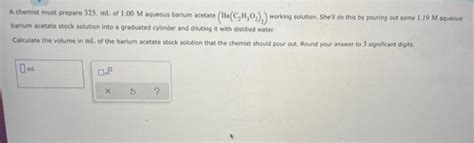 Solved A Chemist Must Prepare Ml Of M Aqueous Chegg