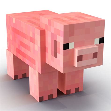 Pig Face Minecraft 3d