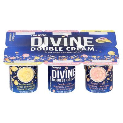 Danone Divine Double Cream Strawberry Lemon Yoghurt X G Pnp