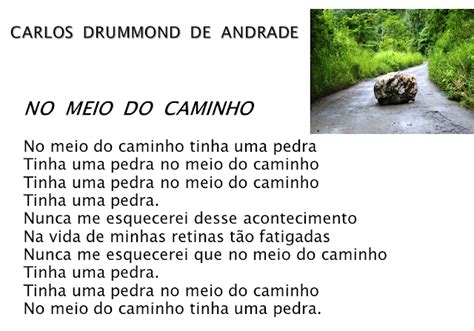 LEITURA SEMENTE VITAL NO MEIO DO CAMINHO Carlos Drummond De Andrade