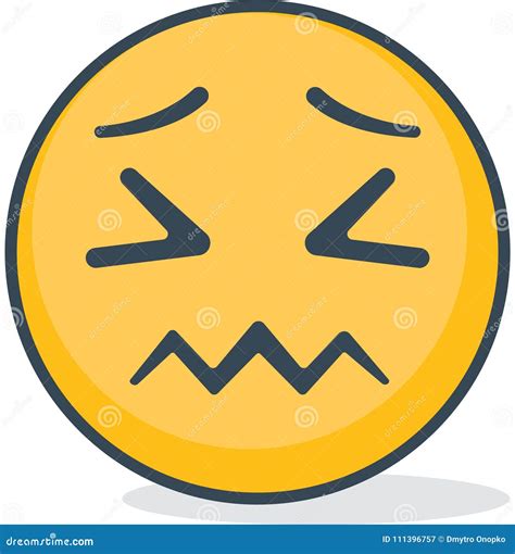 Emoticon Confuso Aislado Emoticon Aislado Ilustraci N Del Vector