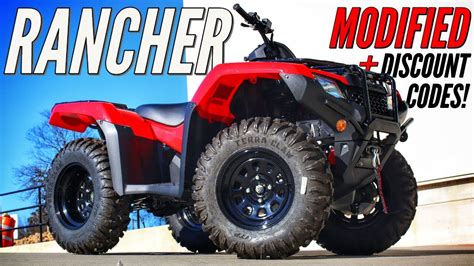 New Honda Rancher Atv Modified Itp Tires Wheels Winch