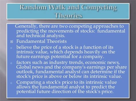 Random Walk Theory