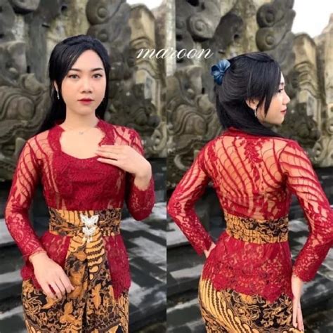 Jual Kebaya Brokat Bali Kebaya Kutubaru Tradisional Sofia Shopee