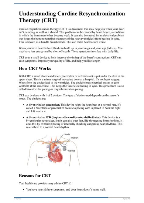 Text Understanding Cardiac Resynchronization Therapy Crt