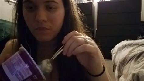 Fast Asmr Eating Yogurt Mouth Sounds Tapping Sounds Youtube