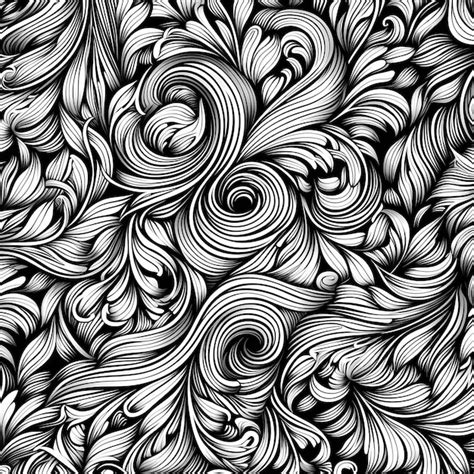 Premium AI Image | wave seamless pattern black line art seamless wave ...