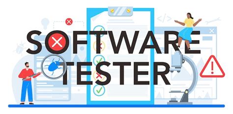 Cabeçalho Tipográfico Do Testador De Software Processo De Teste De