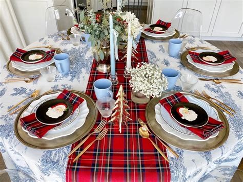 Red Tartan Plaid Table Runner Christmas Table Runner Etsy