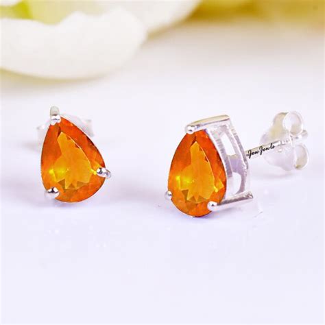 Fire Opal Earrings - Etsy