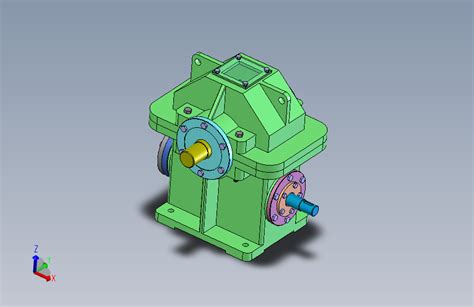 蜗轮蜗杆减速箱3d图纸 Solidworks设计 Solidworks 2019 模型图纸下载 懒石网