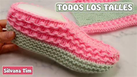 C Mo Tejer Babuchas Pantuflas A Dos Agujas Paso A Paso Dise O