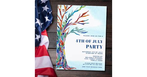 Fourth of July Party Invitation Postcard | Zazzle