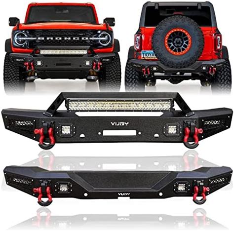 Amazon TIOYAR Bronco Front And Rear Bumper Rock Crawler Off Road