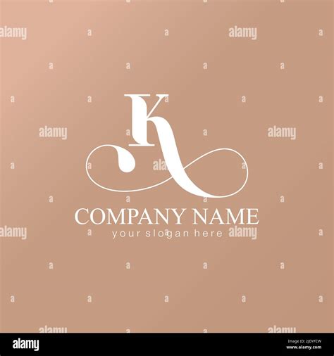 K Letter Monogram Elegant Luxury K Logo Calligraphic Style Corporate