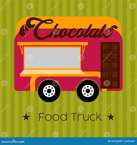 Chocolate Food Truck Stock Vector Illustration Of Design