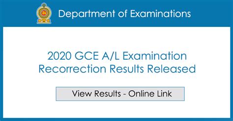 Gce Al Exam Re Correction Results Released View Online