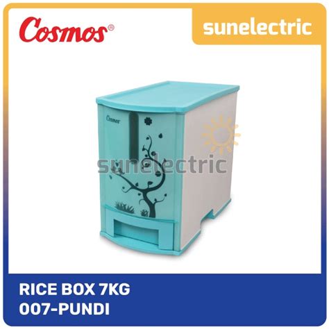 Jual Cosmos 007 PUNDI Rice Box 7 Kg Tempat Beras Pundi 007 BIRU