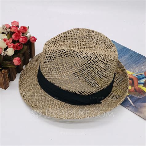 Mens Fashionelegantunique Salty Straw Fedora Hatkentucky Derby Hats