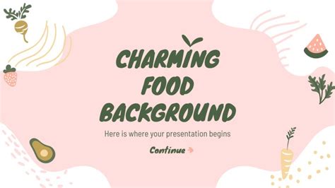 Charming Food Background Google Slides Ppt Template