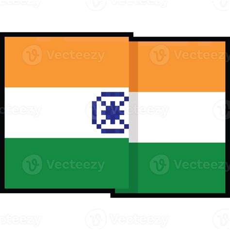 Pixel Art India Flag Png