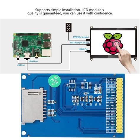 Yosoo Module D Affichage Module D Cran Lcd Carte Tft Pouces