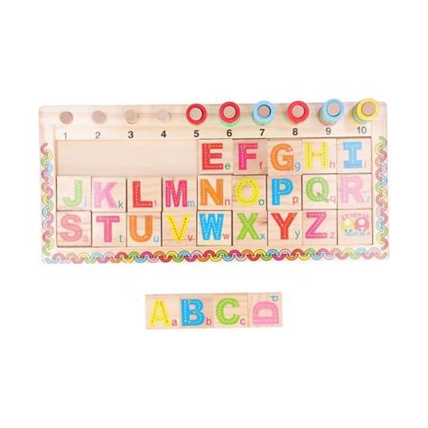 VINGVO Jeu De Plateau De Correspondance D Alphabet Tableau De