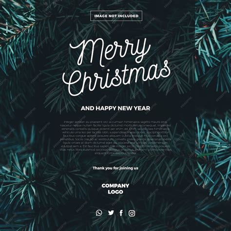 Free Vector | Merry christmas email template