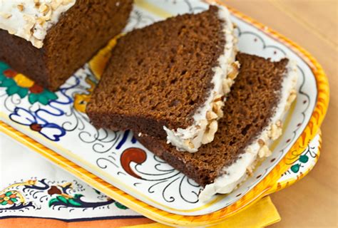 Gingerbread Loaf With Cinnamon Frosting Italian Food Forever