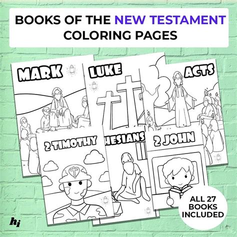 Books Of The New Testament Coloring Pages Sunday School Bible Coloring