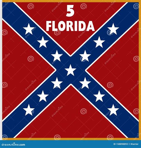 Historic Flag. US Civil War 1860`s. Confederate Battle Flag Stock ...