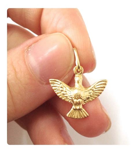 Pingente Divino Espirito Santo Joia De Ouro 18k Da Kgshop R 336 00