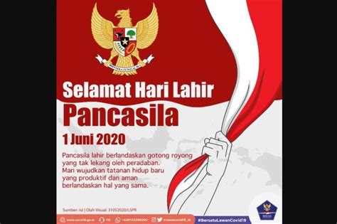 30 Caption Tagar Dan Ucapan Tema Selamat Hari Lahir Pancasila 2021