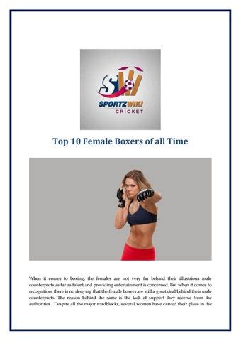 Top 10 Female Boxers of all Time by Aiden Williams - Issuu